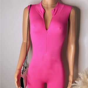 Sleeveless Zip Up Jumpsuit